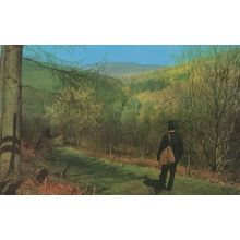 Postman at Brecons National Park Welsh 1970s Postcard