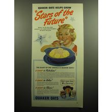 1949 Quaker Oats Ad - Quaker Oats helps grow Stars of the Future