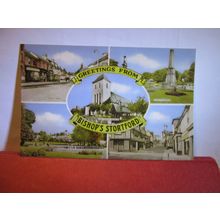 multiview, BISHOP'S STORTFORD, HERTFORDSHIRE unused vintage postcard #