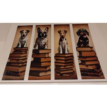 Cute Dog Bookmarks Book Markers Gift For Reader (X4)