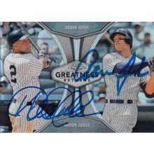 DEREK JETER & AARON JUDGE 2019 AUTOGRAPHED NEW YORK YANKEES GREATNESS RETURNS