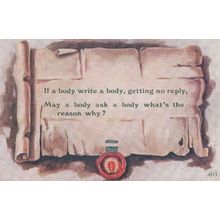 Writing A Letter To Your Body Proverb Talking To Yourself Old Comic Postcard