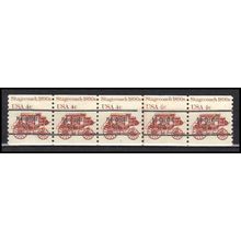 1898Ab 4c Stagecoach Fine MNH Dry Gum PNC 5/5 Line Gap AA0051