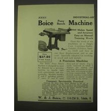 1922 Boice Pony Bench Machine Ad - Speed and Accuracy