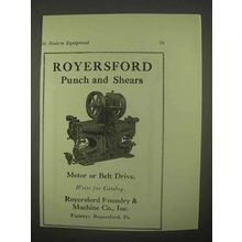 1922 Royersford Punch and Shears Ad