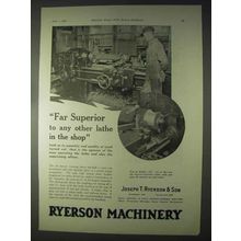 1922 Ryerson-Conradson Lathe Ad - Far Superior