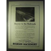 1922 Ryerson Machinery Ad - Hoover to the Railroads
