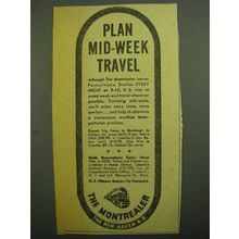 1943 New Haven Railroad Ad - Plan Mid-Week Travel