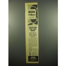 1954 Weed V-Bar Tire Chains Ad - Traction you Trust