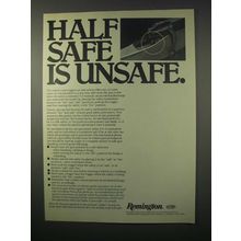1980 Remington Firearms Ad - Half Safe is Unsafe