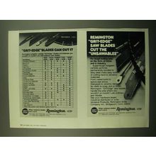 1980 Remington Grit-Edge Blades Ad - Cut the Unsawables