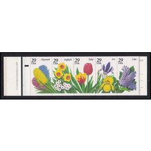 2760-2764a Bk208 29c Garden Flowers Very Fine MNH 4 Pane/5 L01658