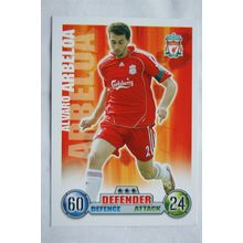 2007/08 Topps Match Attax Trading Card - Alvaro Arbeloa, Liverpool FC