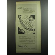 1952 Tiffany & Co. Ad - Bracelet, Brooch, Rings, Wedding Invitations