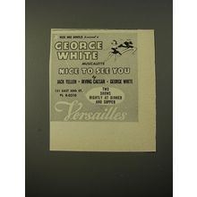 1954 Versailles Nice to See You Musicalette Advertisement