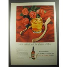 1956 Four Roses Bourbon Ad - you couldn't wish for a better whiskey