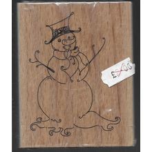 Create & Craft. Snowman Rubber Stamp. Stamping Cardmaking Scrapbooking Crafts