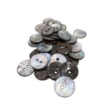 15mm Smokey Gray Shell Buttons Round 2 Hole Knitting Sewing Crafts