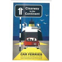 UK RAIL ADVERISING BRITISH & FRENCH RAILWAYS CAR FERRIES CARD NO 10687665