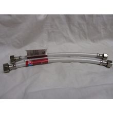 Faucet Connector Supply Line 1/2" Compression x 1/2" FIP x 12" 2 Pack
