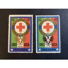 ICOLLECTZONE Italy 1920’s Red Cross Christmas Stamps VF hinged