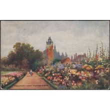 Shakespeare's Garden, Stratford-on-Avon, Warwickshire, 1935 - Salmon Postcard
