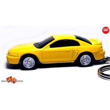 RARE KEYCHAIN 1999/2004 YELLOW FORD MUSTANG FOX BODY