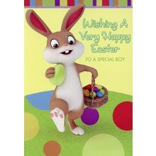Wishing A Very Happy Easter - Juvenile Boy Easter Greeting Card - 22848