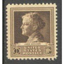 878 10c Jane Addams Fine MNH GA0319