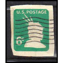Used U551 6c Statue of Liberty Fine Cut Square Z2909
