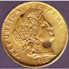 1962 Peru 5 Centavos Coin