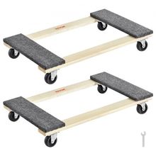 Furniture Dolly, 1000 lbs Each Load Capacity, 2 Packs, 18" x 30", 8 x 3" PP ...