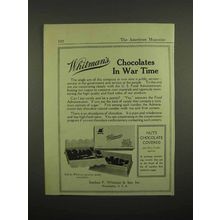 1918 Whitman's Nuts Chocolate Covered Ad - In War Time