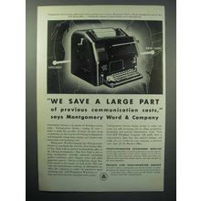 1933 Bell Telephone Teletypewriter Service Ad - We Save