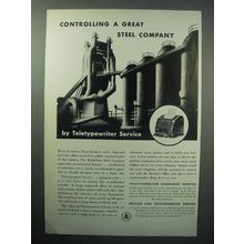 1933 Bell Telephone Ad, Teletypewriter, Bethlehem Steel