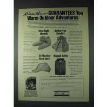 1973 Eddie Bauer Ad - Goose Down Sox, Vest