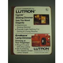 1984 Lutron Glyder and Lamp Dimmers Ad - Light Dimmers by Lutron