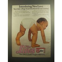 1984 Luvs Diapers Ad - Head Over Heels