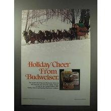 1987 Budweiser Beer Ad - Holiday Cheer