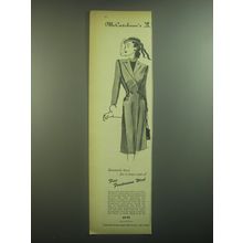 1945 McCutcheon's Forstmann Town Coat Ad - Dramatic lines for a town coat