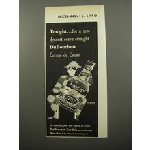 1950 Du Bouchett Crme de Cacao Ad - Tonight.. for a new dessert
