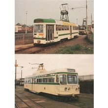 Bispham Bus Coronation Car 2x Postcard s