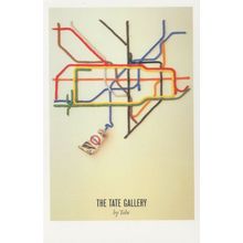 The Tate Gallery Tube Train Map Toothpaste London Poster Postcard