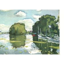 Albert Marquet The Seine Near Poissy Old Painting Postcard