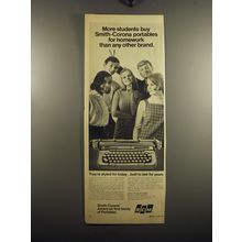 1968 SCM Smith-Corona Portable Typewriter Ad - More students buy Smith-Corona