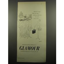 1955 Glamour Magazine Ad - the tote bag indispensable for the girl with a job