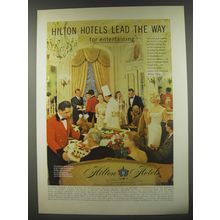 1956 Hilton Hotels Ad - Hilton hotels lead the way .. for entertaining