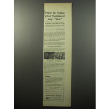 1955 Alexander Smith StayModern Carpets Ad - How to make your husband say, Yes