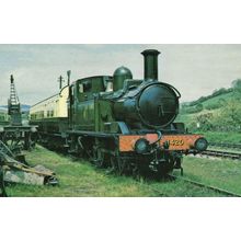 Former GW 0-4-2T No 1420 at Buckfastleigh Dart Valley Train Postcard