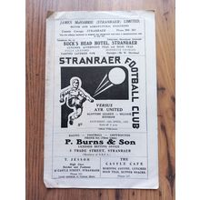1962/63 Stranaer vs Ayr United, 13/4/1963 Scottish Div 2 *FREE P&P